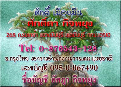  ͧ´ 087-654-3128 www.taladmaungmin.pantown.com
                                                                                                                                                                                       ѡ ͧչ