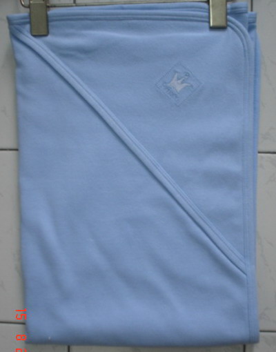 HOODED BLANKET 2PLY SIZE 34''X34''
SOLID BLUE 100