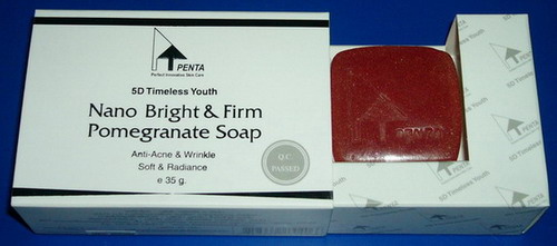 ʺҧ˹ٵù⹼ਹ ˹-ʺҧ˹ ٵù⹼ਹ (Nano Bright & Firm Pomegranate Soap)
ʺҧ˹Ҽ¹ 
ѺҾ˹͹ ¹֧ д觻СШҧ ع¹ԵǴ¤سʡѴҡŷѺ ⹤ਹҡҷŹ֡ 
