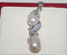P02-Pendant ͹Сͺ Silver925 , Fresh Water Pearls , CZ