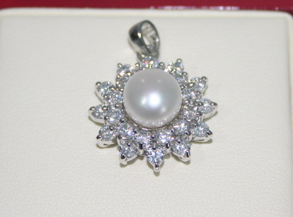 P07-Pendant ͹Сͺ Silver925 , Fresh Water Pearls , CZ