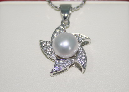 P012-Pendant ͹Сͺ Silver925 , Fresh Water Pearls , CZ