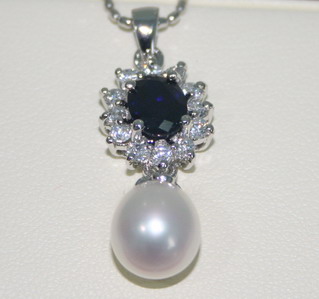 P015-Pendant ͹Сͺ Silver925 , Fresh Water Pearls , CZ