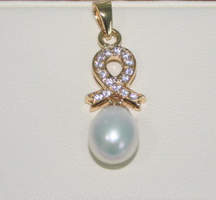 P017-Pendant ͹Сͺ Silver925 , Fresh Water Pearls , CZ