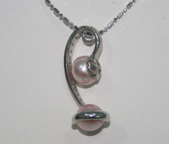 P020-Pendant ͹Сͺ Silver925 , Fresh Water Pearls , CZ