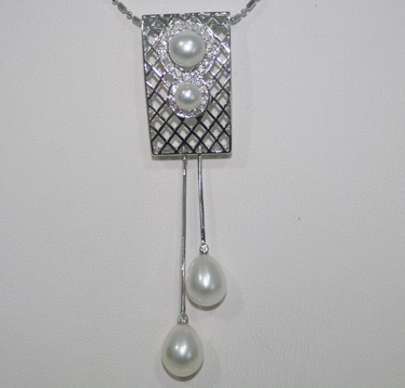 P021-Pendant ͹Сͺ Silver925 , Fresh Water Pearls , CZ